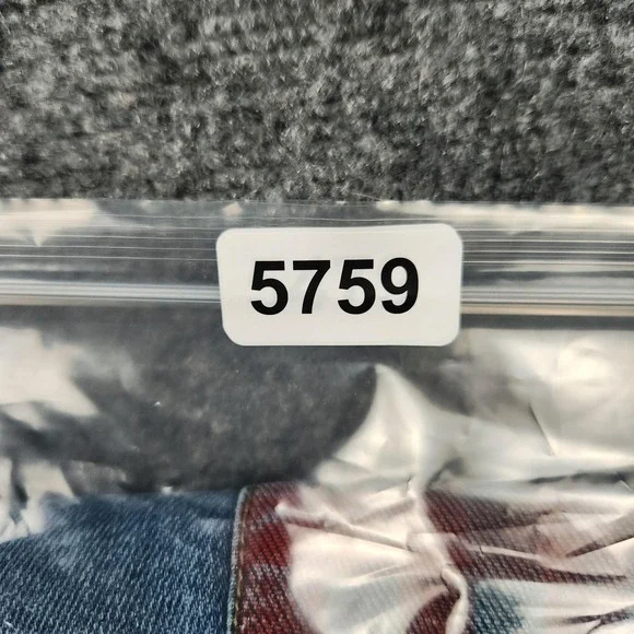 Judy Blue‎ Jeans Womens 9 29 Medium Wash Straight Plaid Patch Denim - Picture 9 of 9